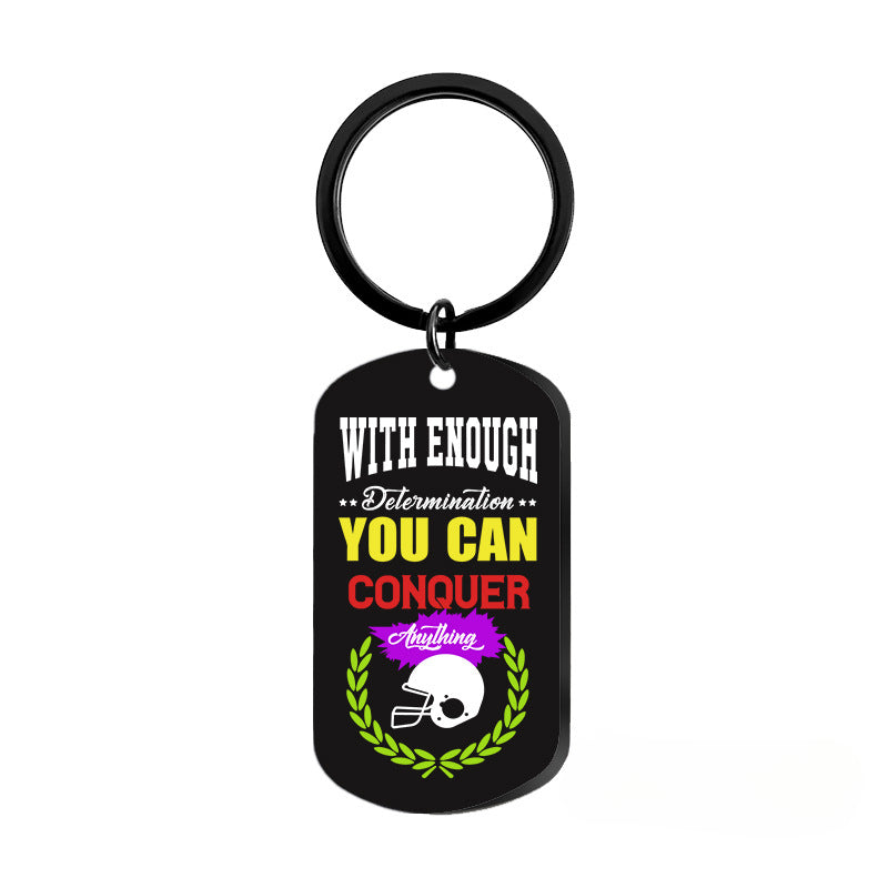 Wholesale Rugby Sports Metal Keychains
